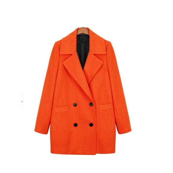 Zara red Orange coat, trench coat x small - Picture 1 of 10